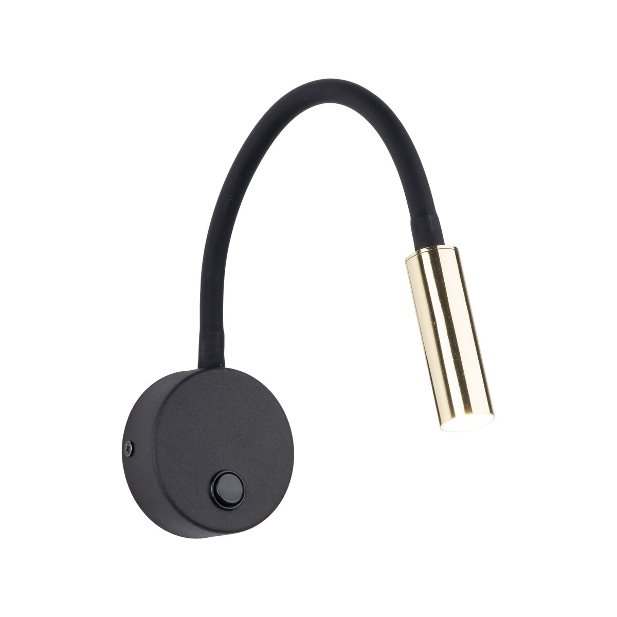 Kinkiet flex LAGOS Black/Gold TK Lighting 10039 z włącznikiem, regulowane ramię, G9, czarno-złoty