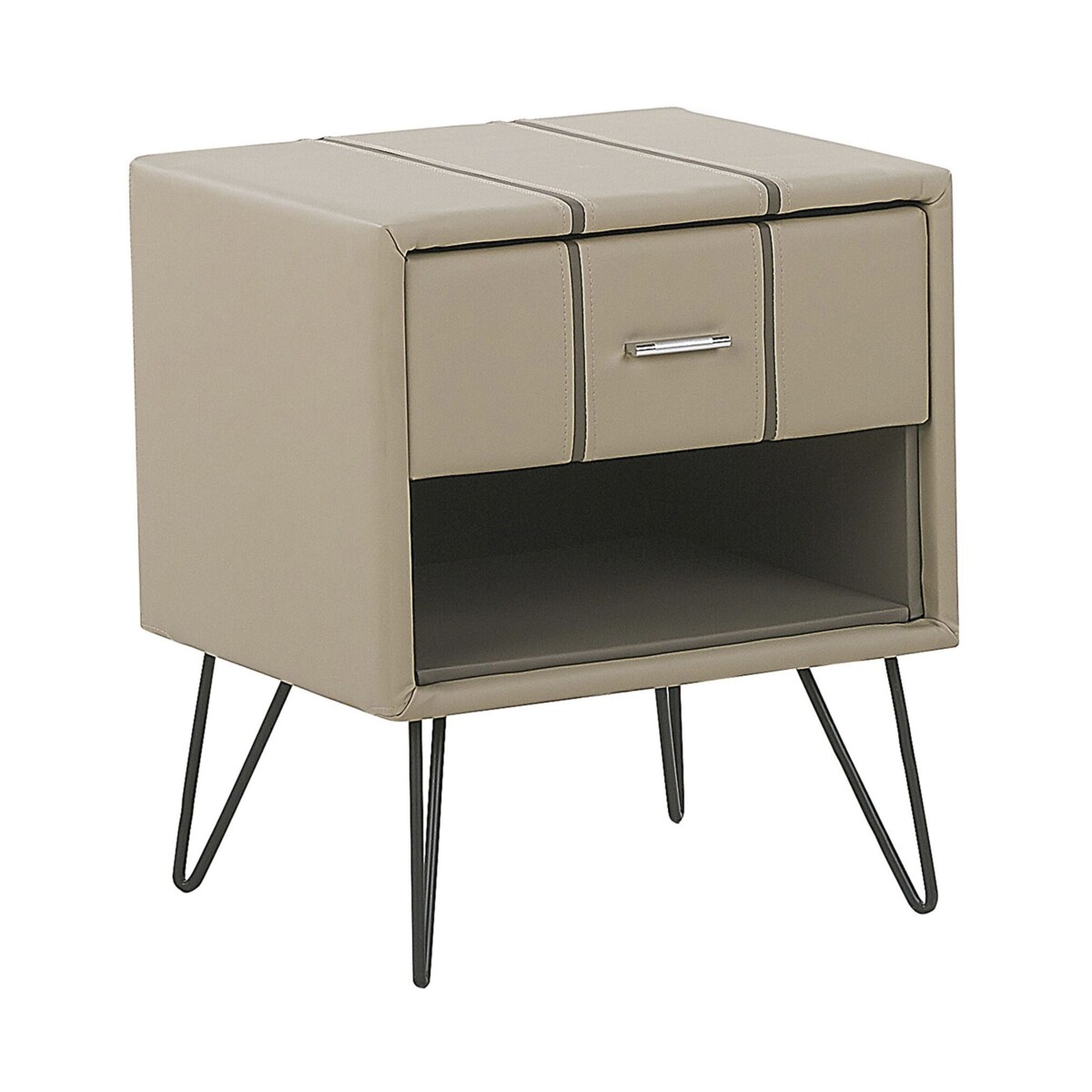 Szafka nocna BETIN Ekoskóra Beżowy