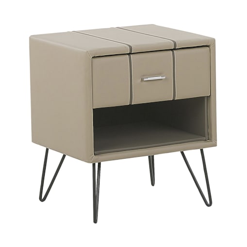 Szafka nocna BETIN Ekoskóra Beżowy