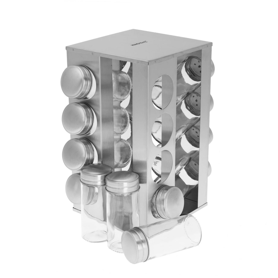 Zestaw pojemników na przyprawy 17 elementów przyprawnik KINGHOFF