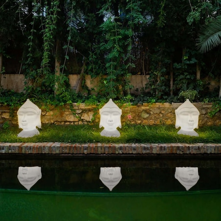 Stojąca lampa ogrodowa Goa LUMGA040OFNW King Home LED 7W 6000K głowa Buddy IP65 biała