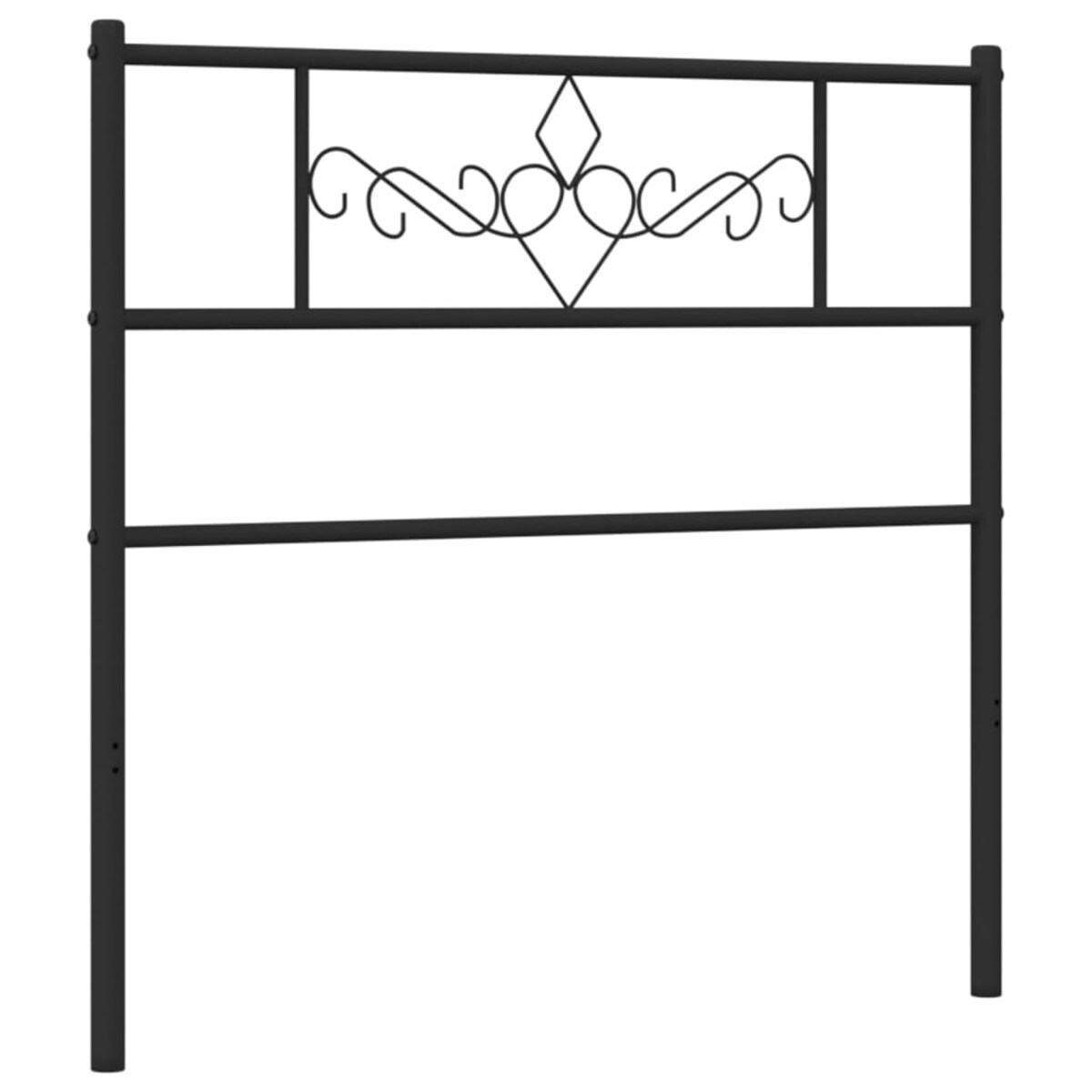 vidaXL Metalowe wezgłowie, czarne, 100 cm