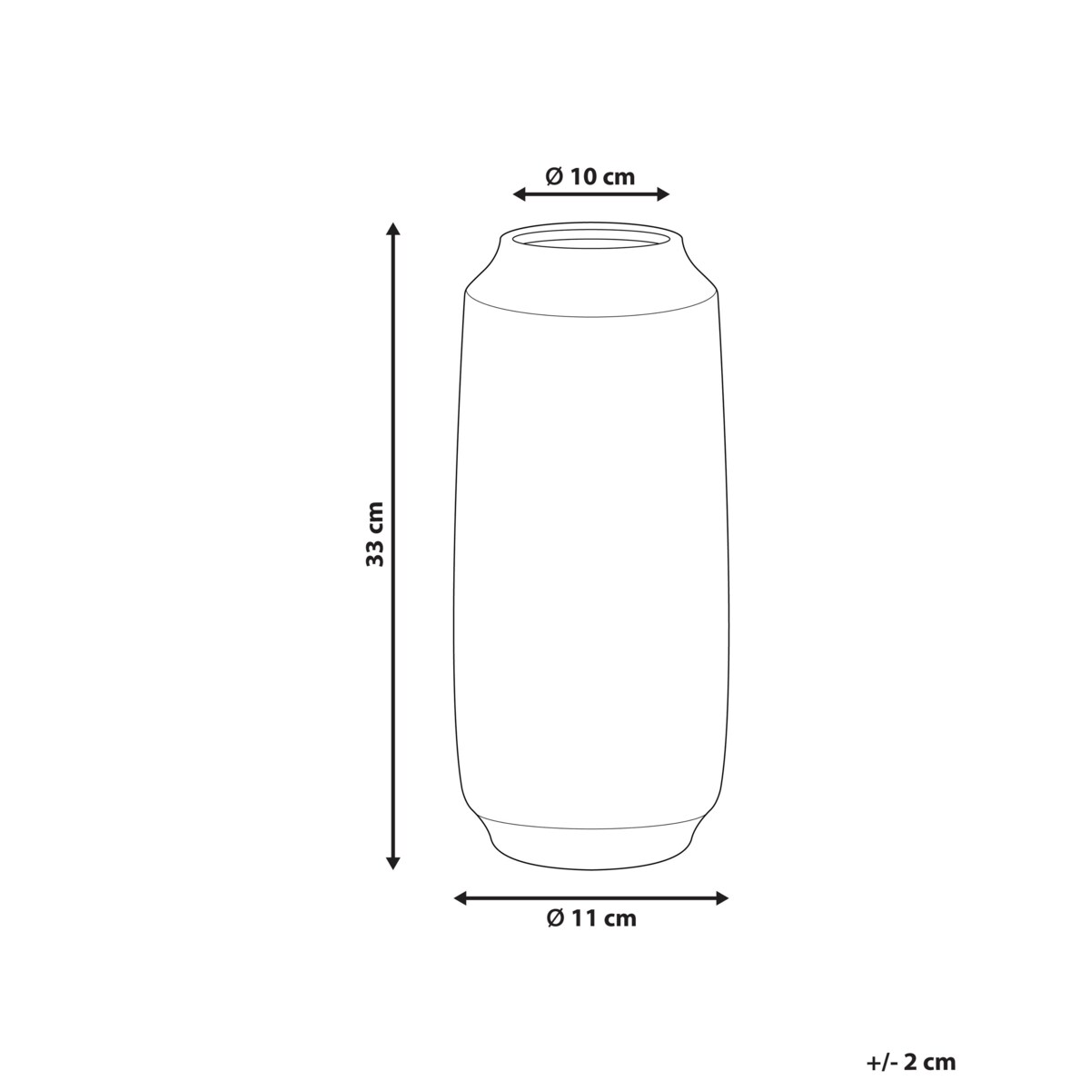 Kamionka Wazon na kwiaty 33 cm Beżowy Czarny SUNFISH