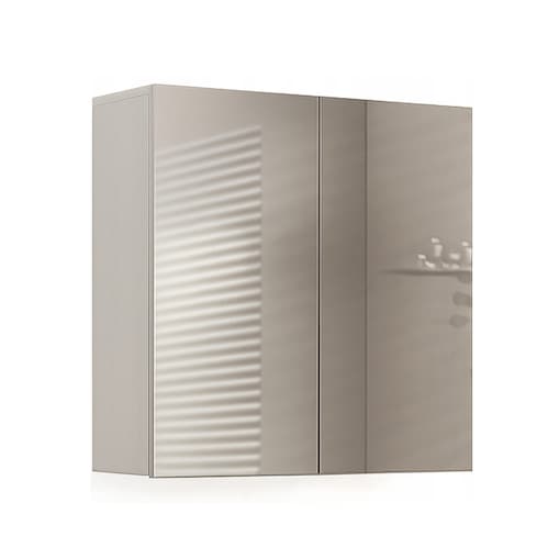 Szafka łazienkowa wisząca z lustrem nad umywalkę 2 drzwi biała nowoczesna