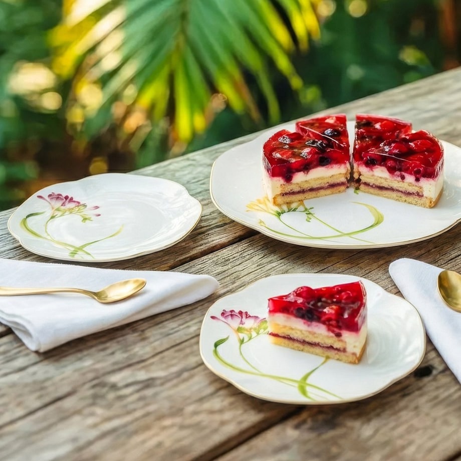 VILLA ITALIA Talerz deserowy porcelanowy 19 x 19 cm AROMA di FRESIA