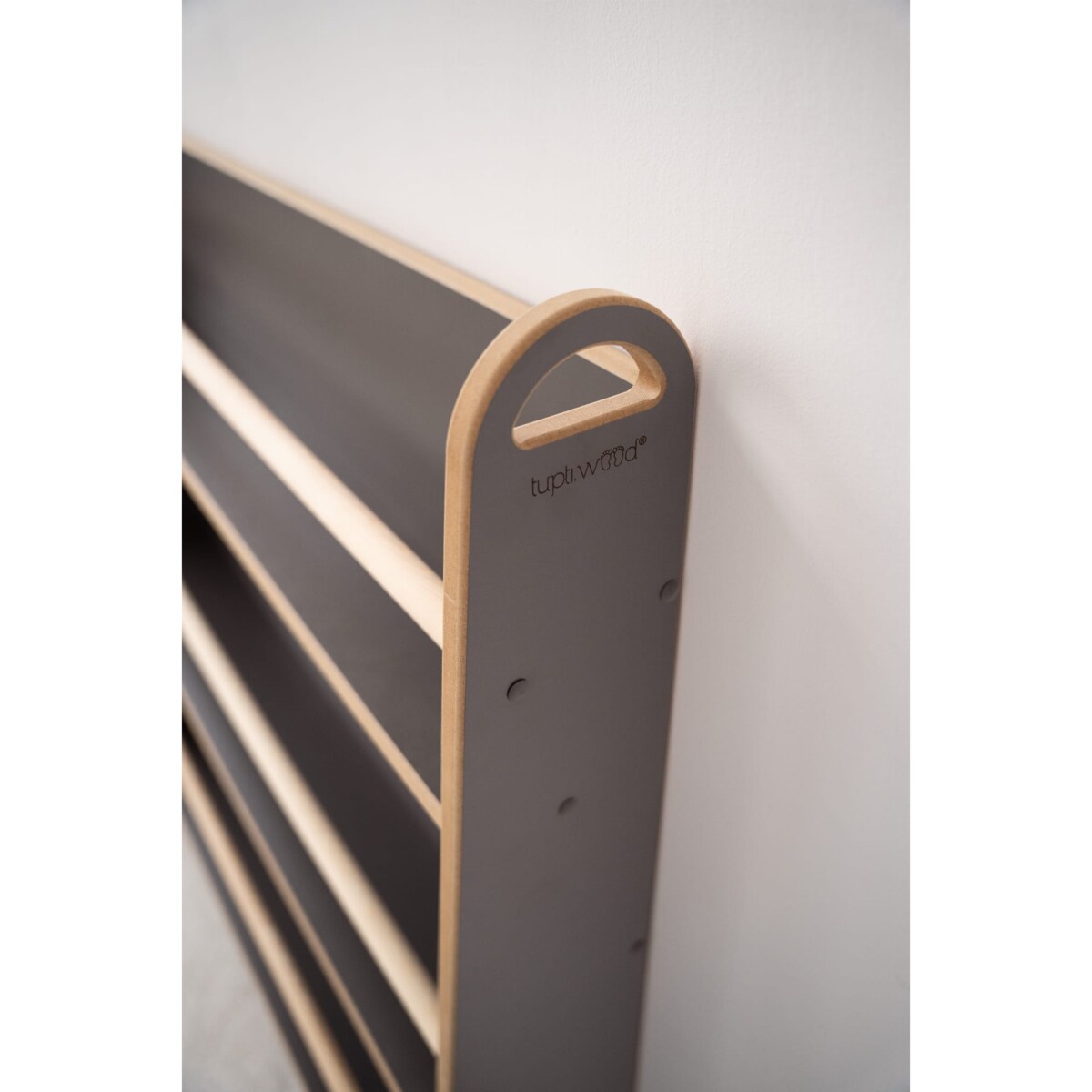 SLIM - wąska biblioteczka do ściany - szara