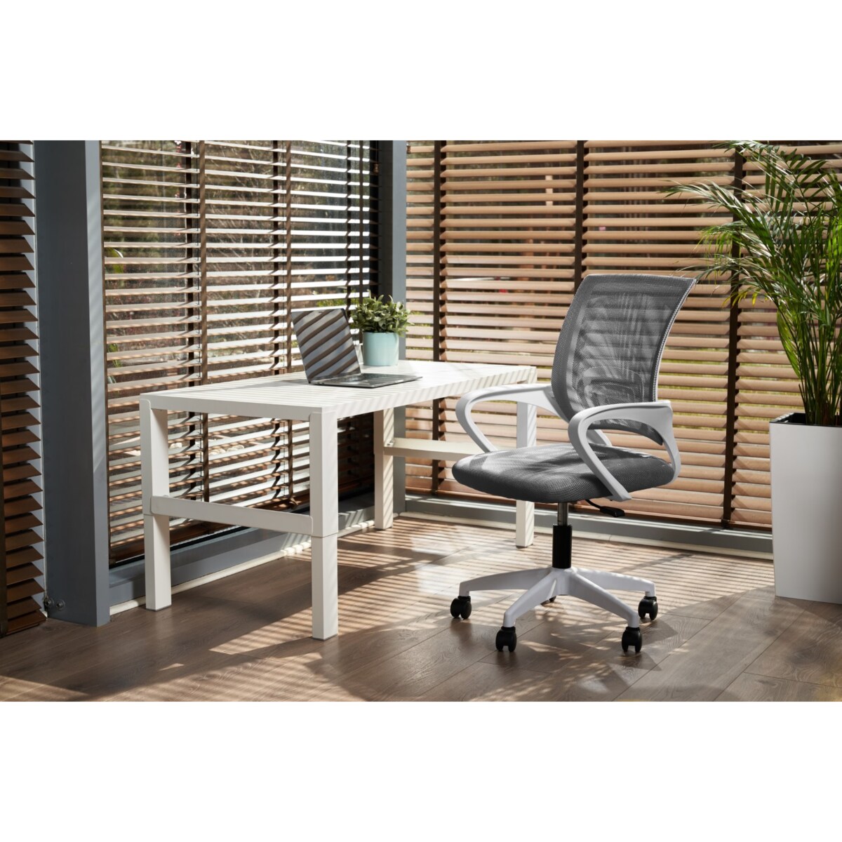 Krzesło biurowe profilowane SMART szare