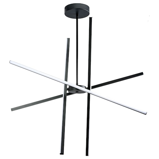 Lampa Sufitowa App1929-Cp Black Led Czarny, Metal, Tworzywo Sztuczne