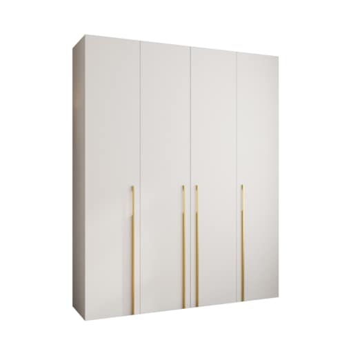 Szafa czterodrzwiowa Como 3 200 gł.50 biały+złoty