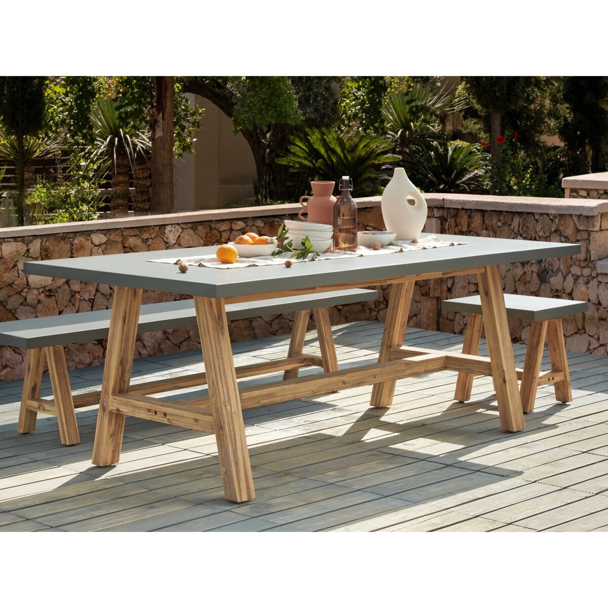 Stół ogrodowy Beton Szary TONNARE