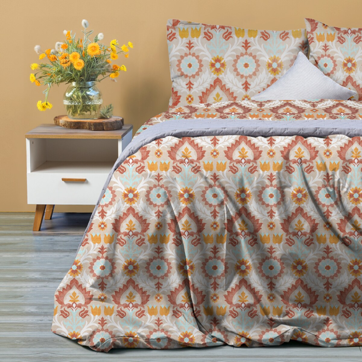 TADOR pościel bawełniana, wielokolorowa, 160x200