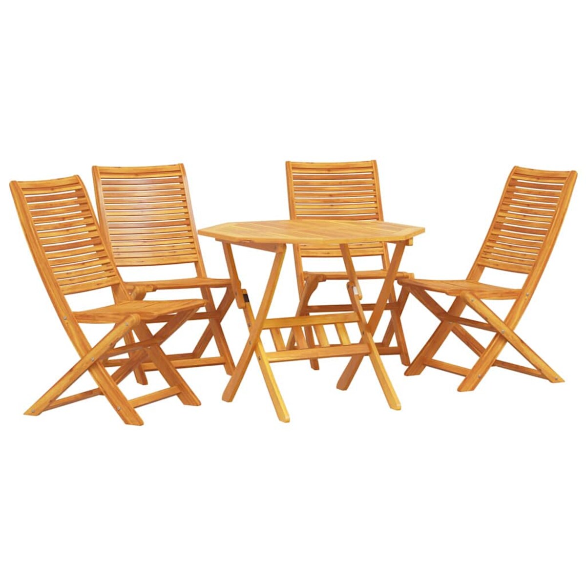 vidaXL Zestaw do jadalni w ogrodzie 5 pcs Brązowy lite drewno akacjowe