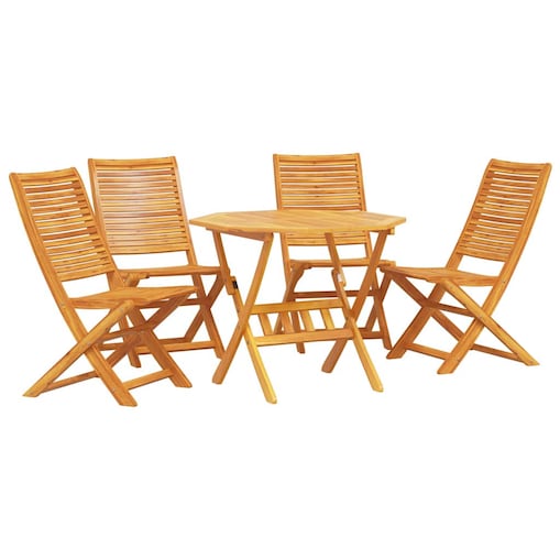 vidaXL Zestaw do jadalni w ogrodzie 5 pcs Brązowy lite drewno akacjowe