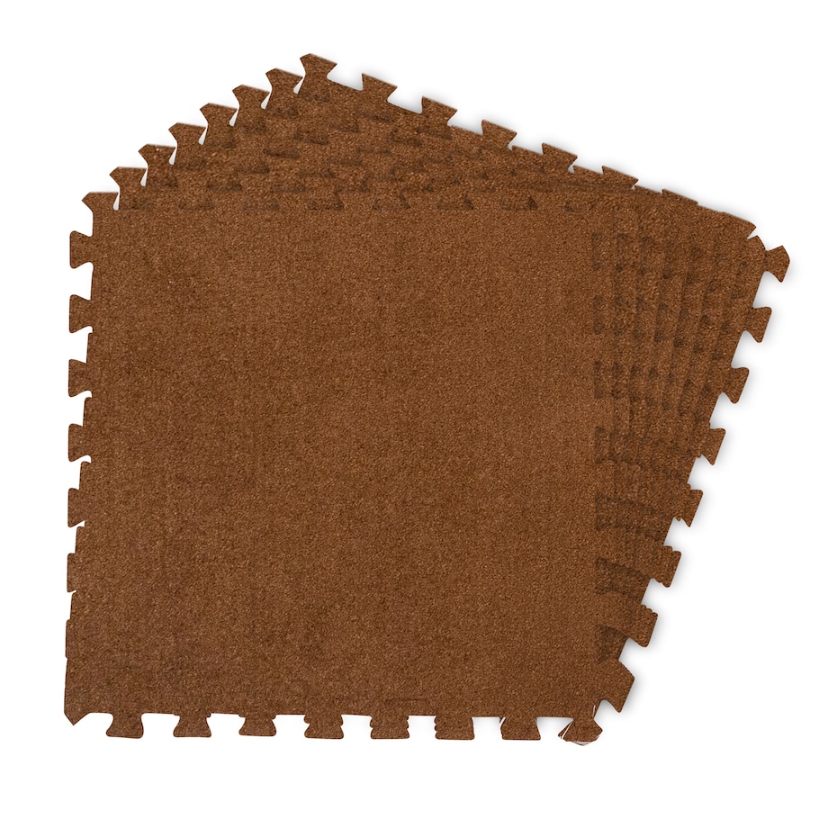 Puzzle dywanowe mata piankowa dywan 6szt. brązowa Massido