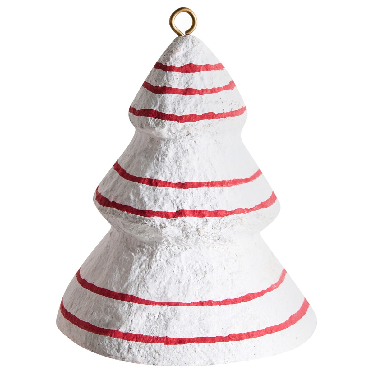 Zestaw 12 ozdób choinkowych GIDEALVEN Papier-mâché Czerwony/ biały