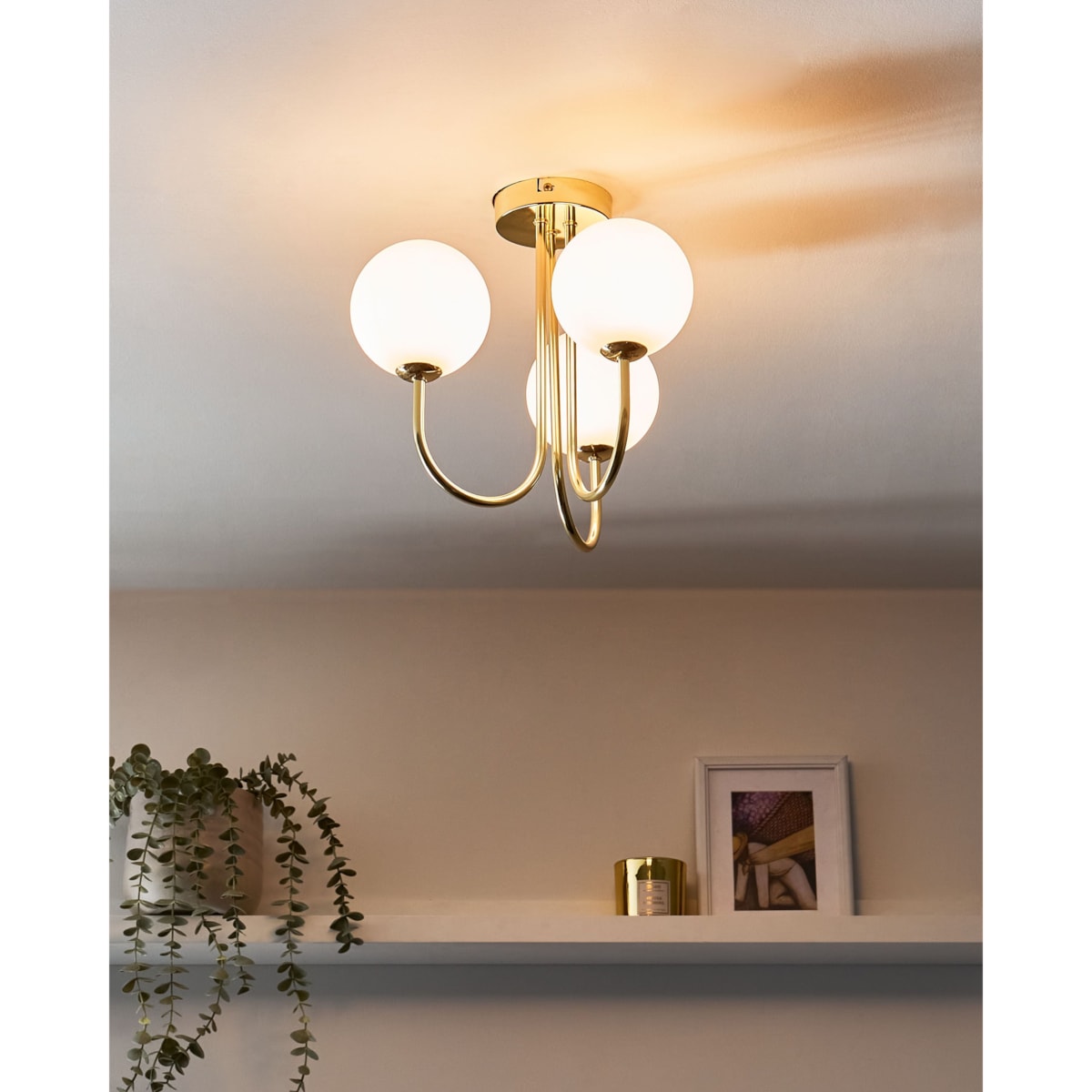 Lampa sufitowa SHIRE Szkło Biały