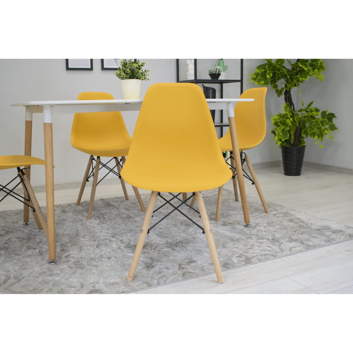 Krzesło Do Jadalni Kuchni Salonu Osaka Musztarda / Nogi Naturalne