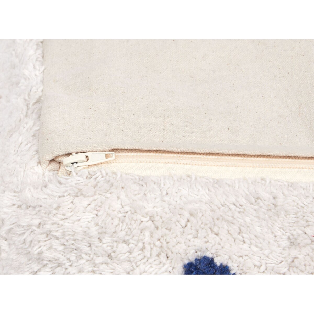 Poduszka podłogowa bawełniana 55 x 55 x 20 cm biała SEERANI