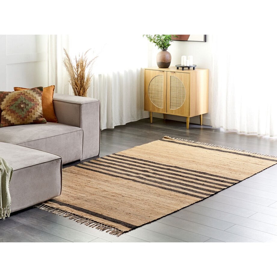 Dywan z juty 160 x 230 cm beżowy ERICEK