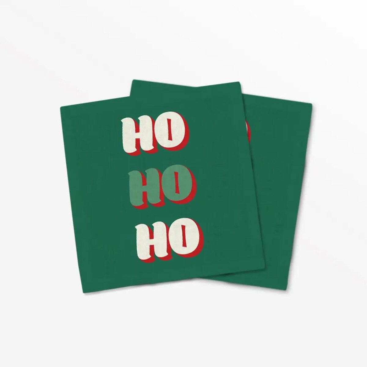 Serwetki świąteczne - HO HO HO - zielone tło (2szt.)