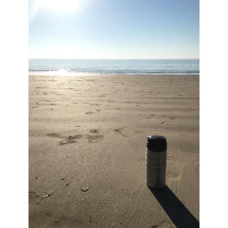 Kubek termiczny szczotkowana stal Flip Top, 350 ml, Kyocera