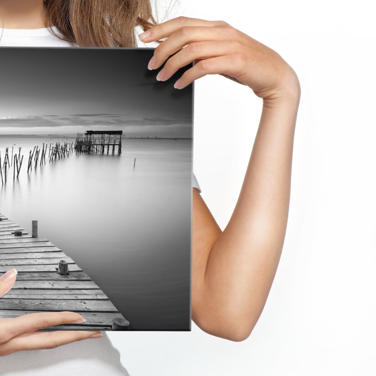 Obraz Na Płótnie Czarno-Biały Krajobraz 120x80cm