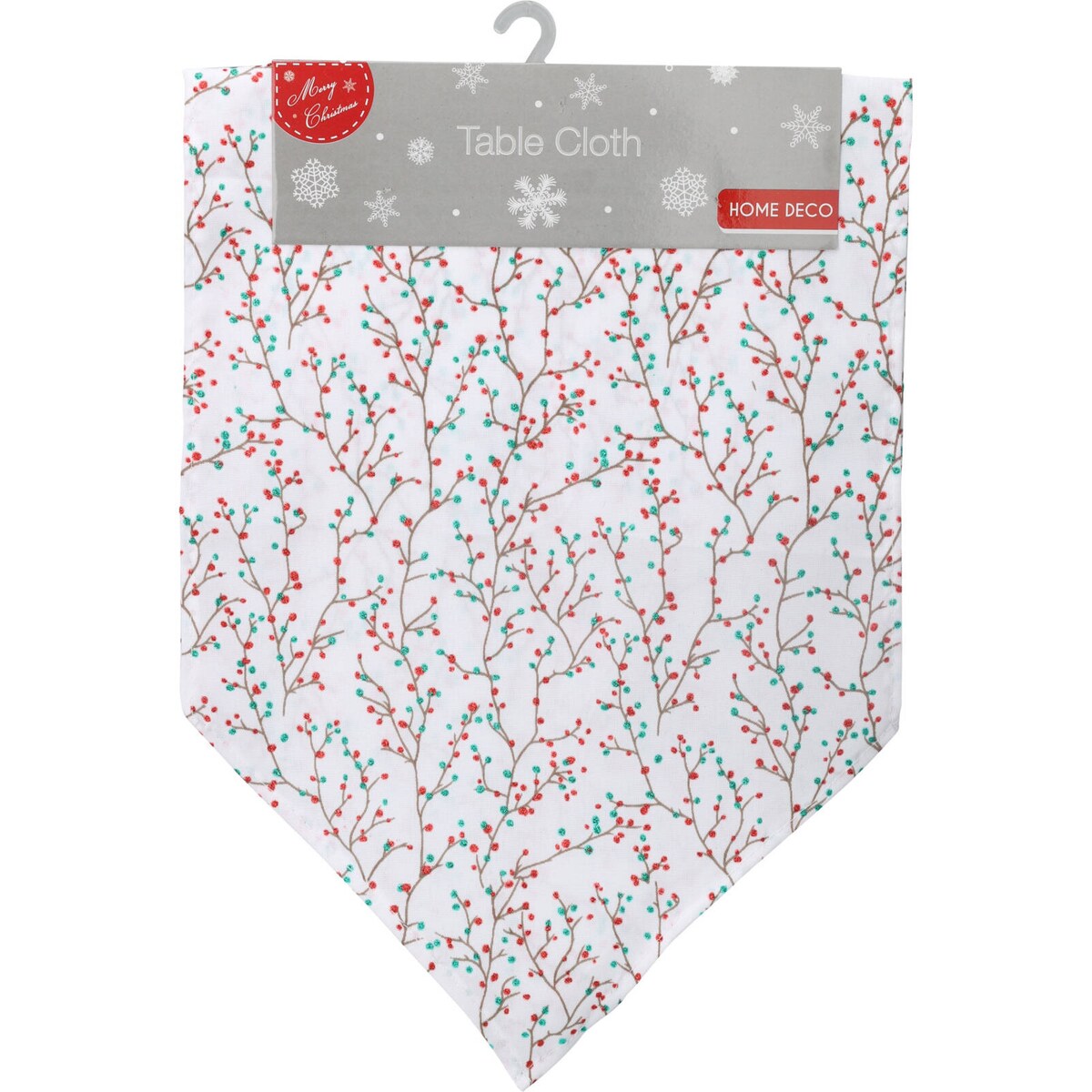 Świąteczny bieżnik na stół, gałązki, 150 cm
