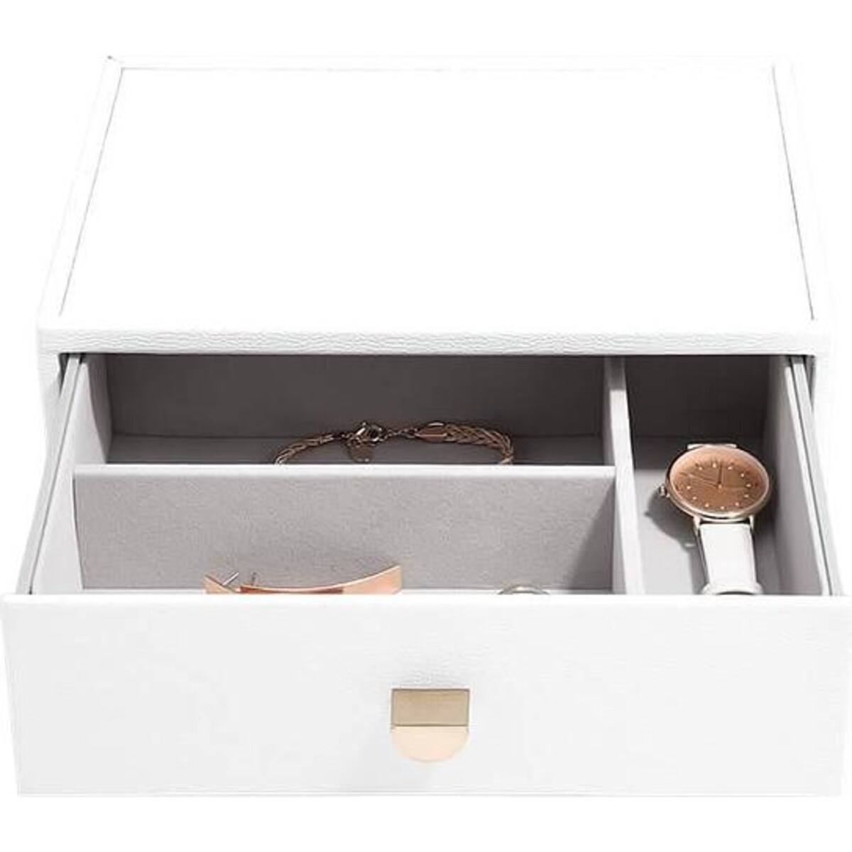 Szkatułka na biżuterię Stackers classic biała z szufladą