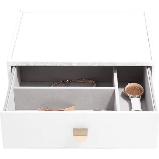 Szkatułka na biżuterię Stackers classic biała z szufladą