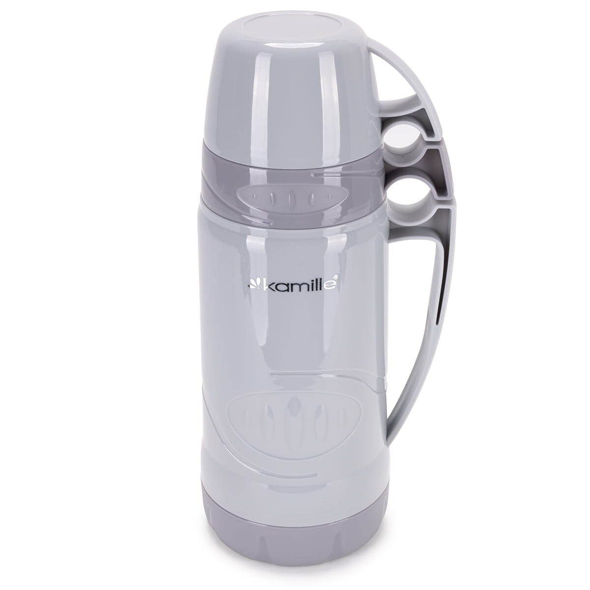 Termos ze szklanym wkładem uchwytem i kubeczkami 600ml KAMILLE