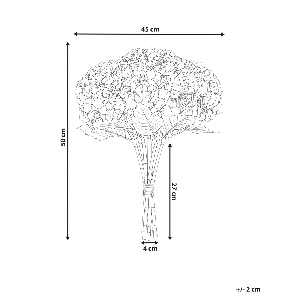 Bukiet sztucznych kwiatów PERNES 50 cm Fioletowy