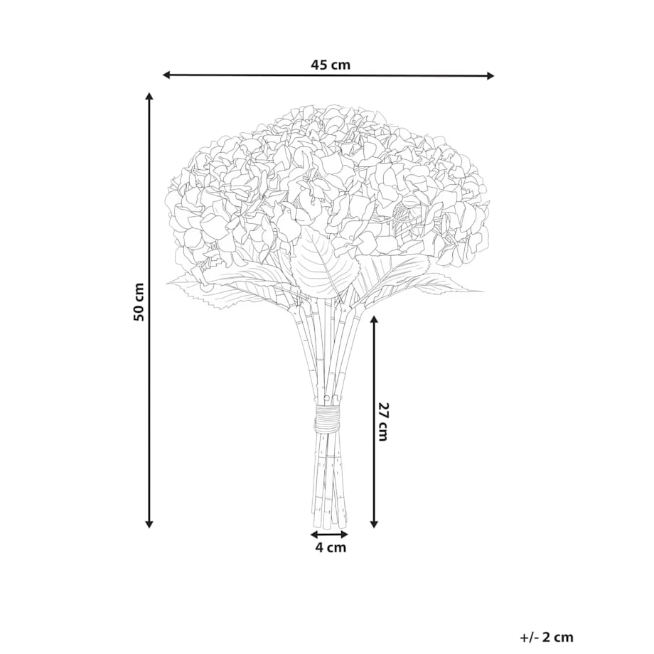 Bukiet sztucznych kwiatów PERNES 50 cm Fioletowy