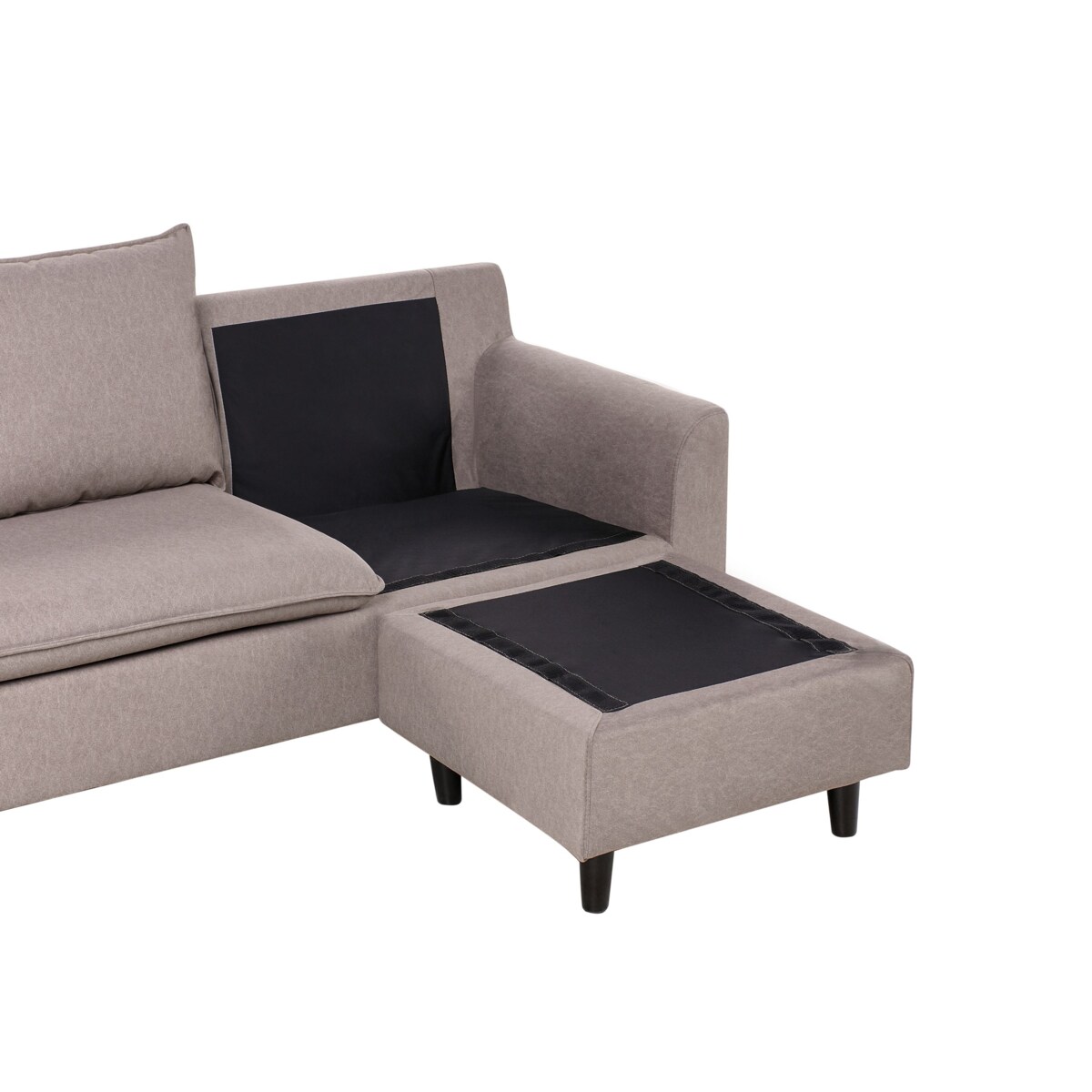 Narożnik lewostronny beżowoszary ELVENES