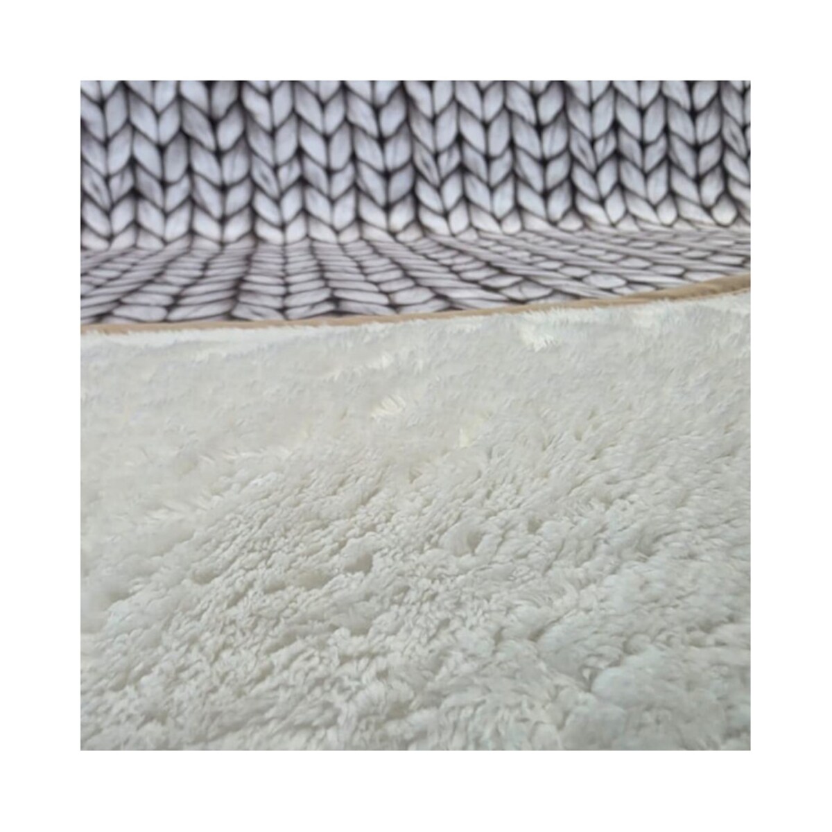 Narzuta drukowana 160x200 cm KNITT BEIGE