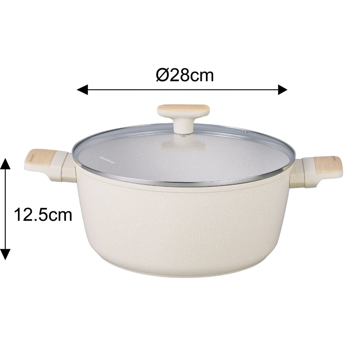 Komplet garnków z marmurkową powłoką nieprzywierającą 12-ele KLAUSBERG