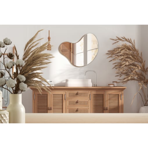 Lustro o płynnym kształcie 48,3x47,9 cm