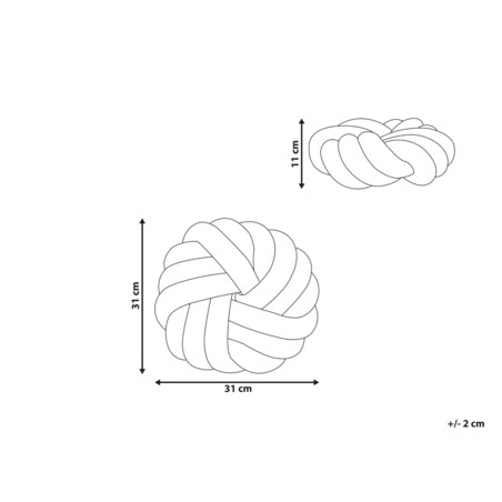 Poduszka dekoracyjna boucle supeł 31 x 31 cm szara AKOLA