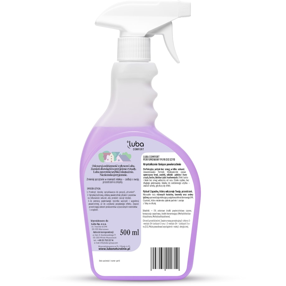 Comfort Perfumowany Płyn do szyb 500 ml Różowe Kwiaty & Amber