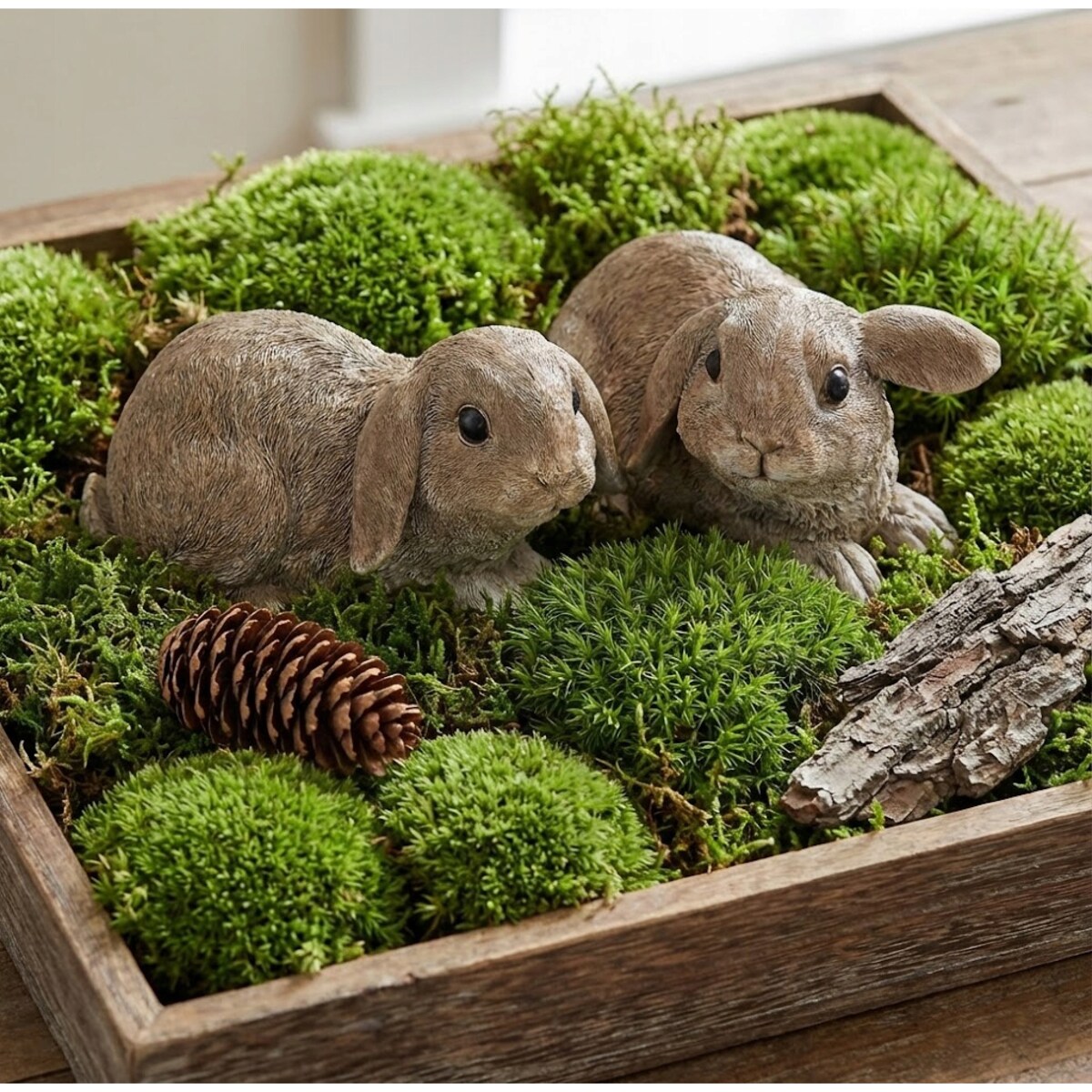 ZAJĄC WIELKANOCNY FIGURKA WIELKANOCNA ZAJĄCZEK 2 szt. NA WIELKANOC PREZENT