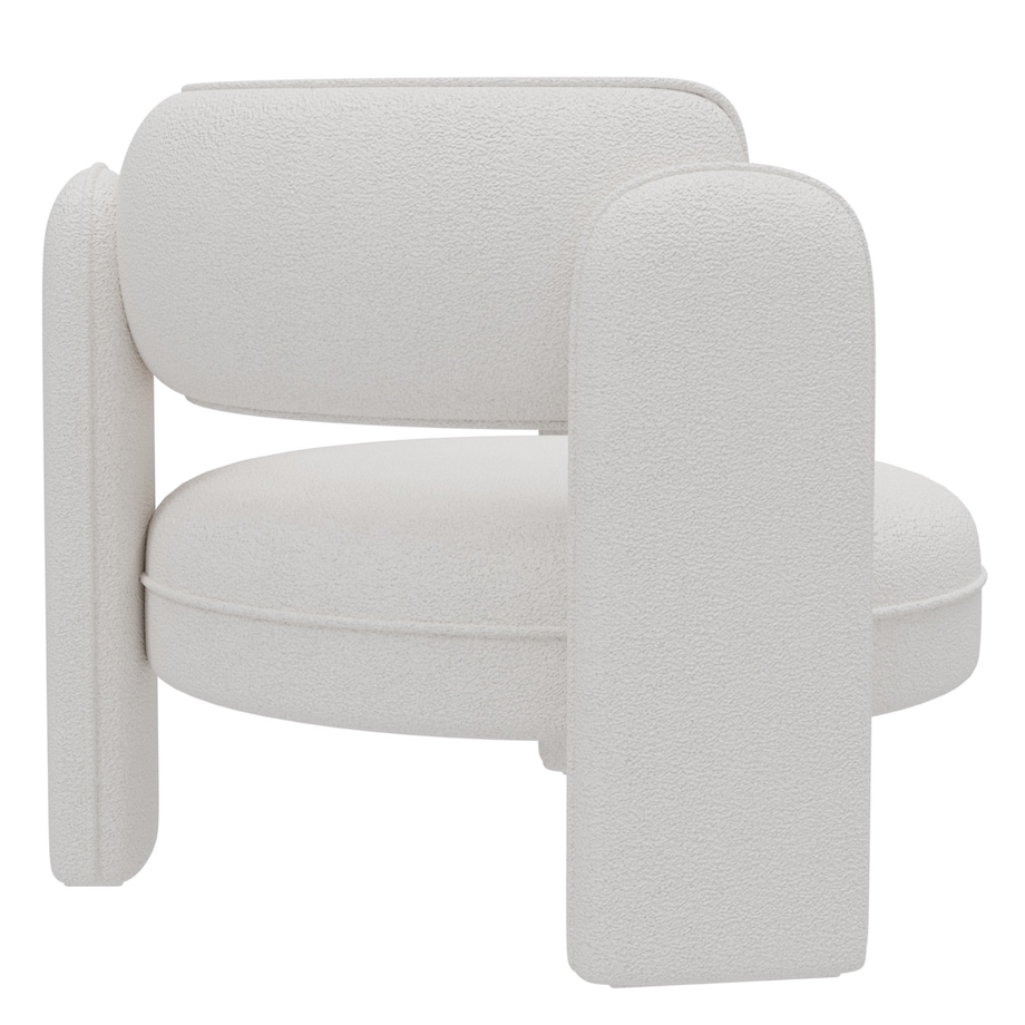 Fotel wypoczynkowy Bouclé kremowy