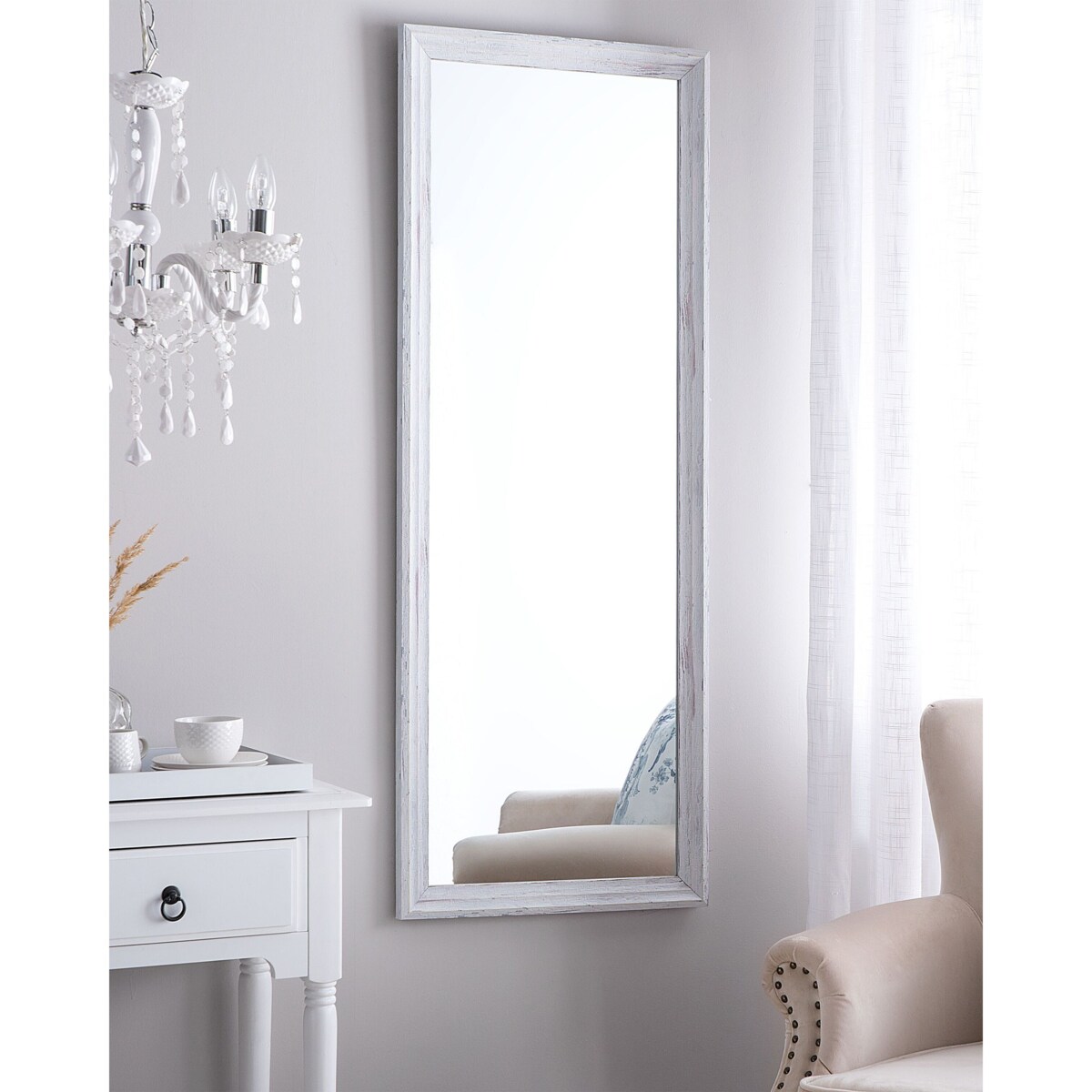 Lustro ścienne 50 x 130 cm białe BENON