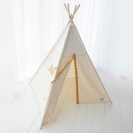 Namiot Tipi Daisy, zestaw z matą, poduszką i girlandą