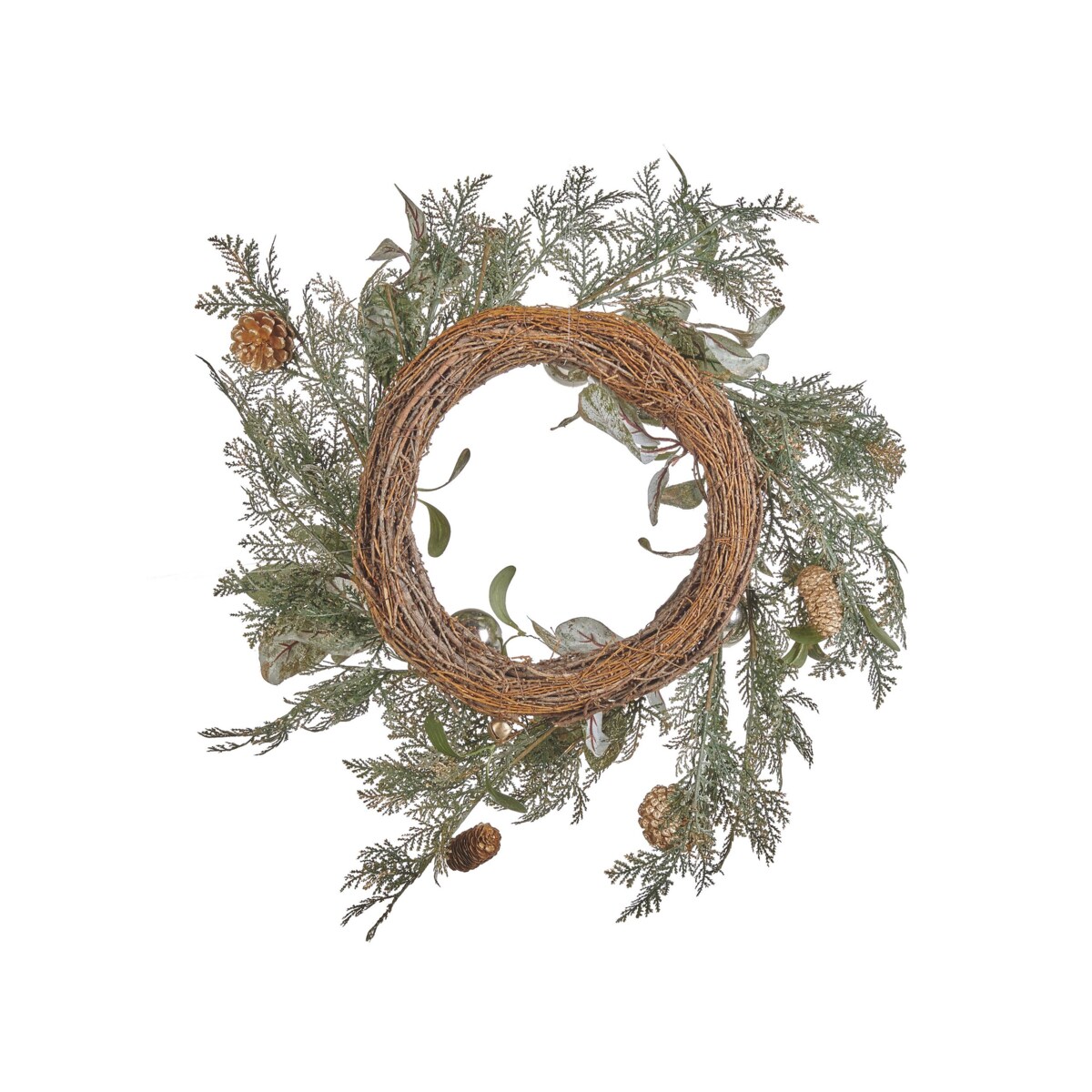 Wianek świąteczny ⌀ 45 cm zielono-złoty HOVILA