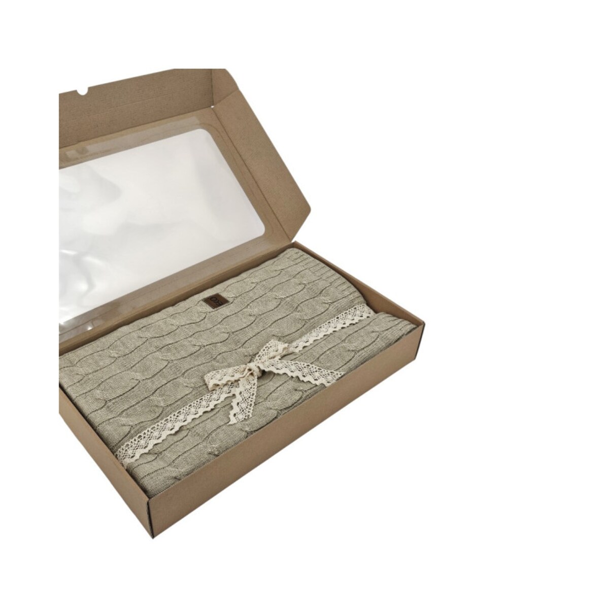 Koc dzianinowy kaszmir 150x200 cm – VERONA LATTE