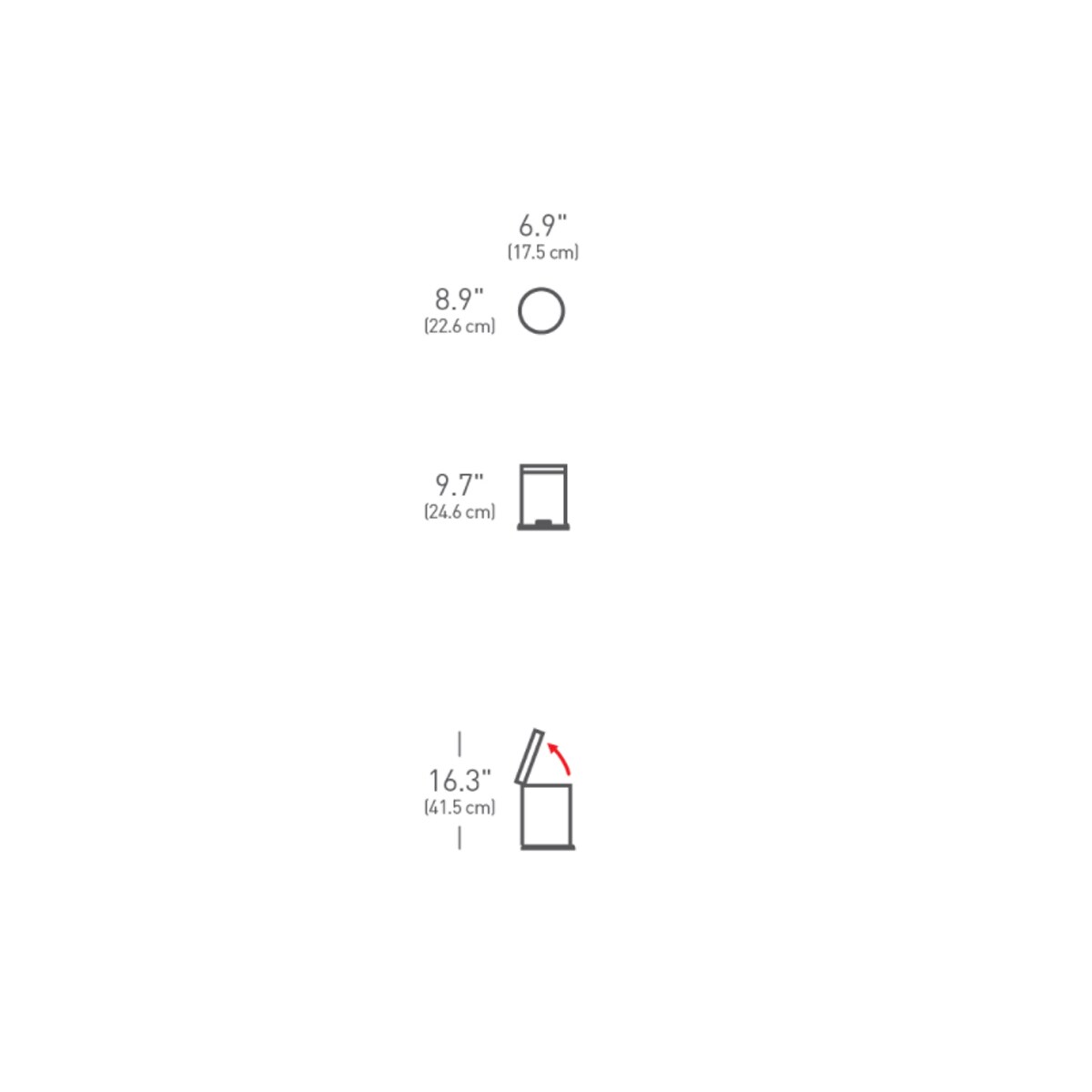 Kosz na śmieci 3L pedałowy - biały / simplehuman