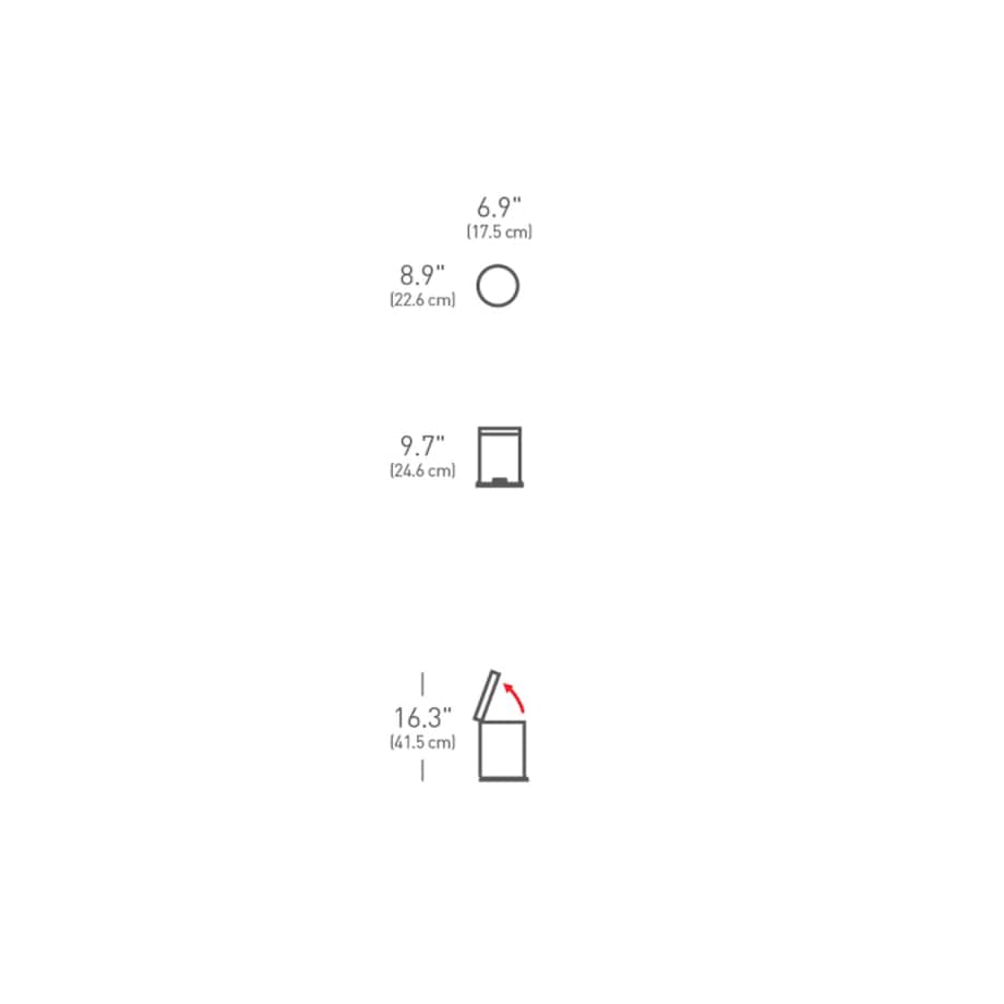 Kosz na śmieci 3L pedałowy - biały / simplehuman