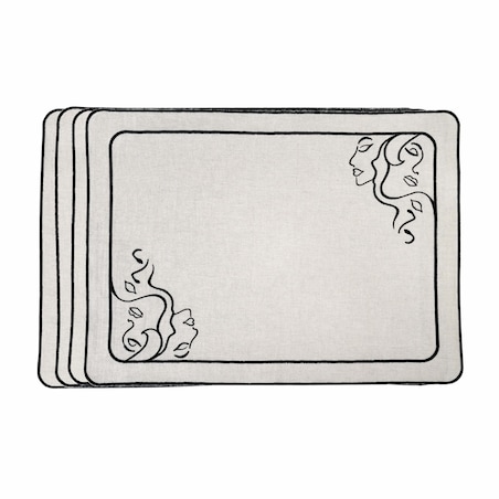 Haftowane podkładki z autorskim motywem – komplet 6 szt