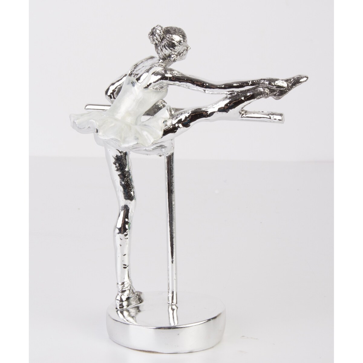 Dekoracja - baletnica 18,5x13,5x7 cm ISADORA - II srebrna z drążkiem