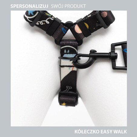 Szelki dla psa lub kota typu guard "Under my ombrella" POMARAŃCZ - Szerokość taśmy: 25mm, Rozmiar: L