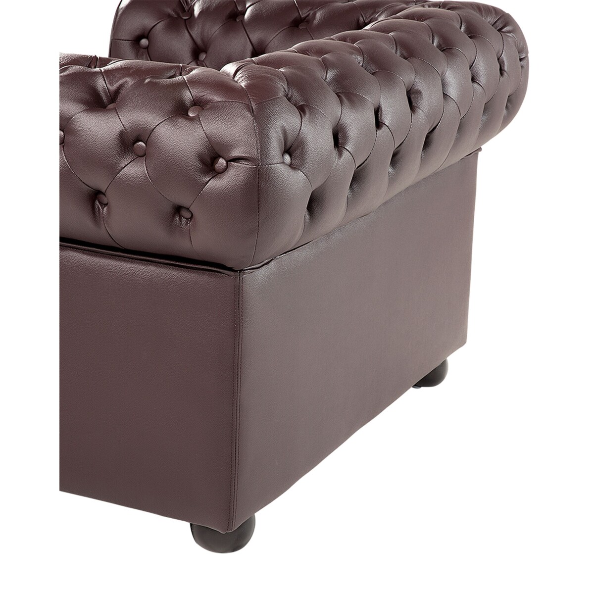 Fotel skórzany brązowy CHESTERFIELD